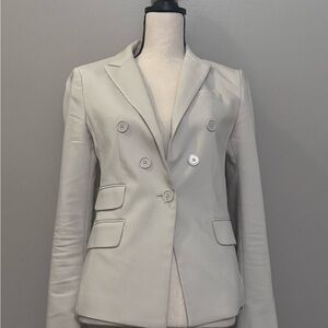 Express Women's Double-Breasted Cream Blazer